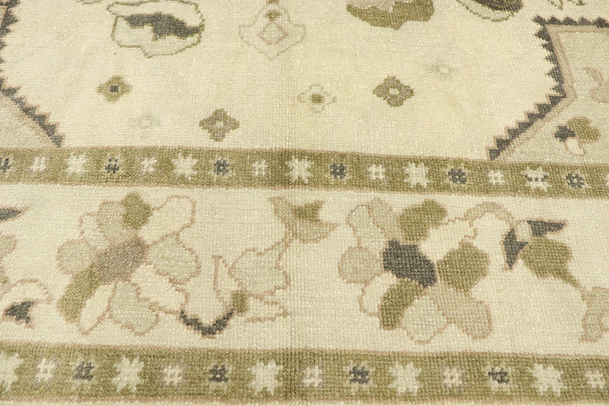 9 x 12 Earth-Tone Turkish Oushak Rug 52924