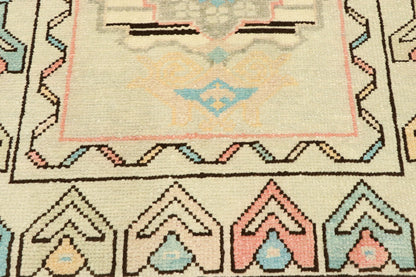 3 x 5 Vintage Turkish Oushak Rug 52926