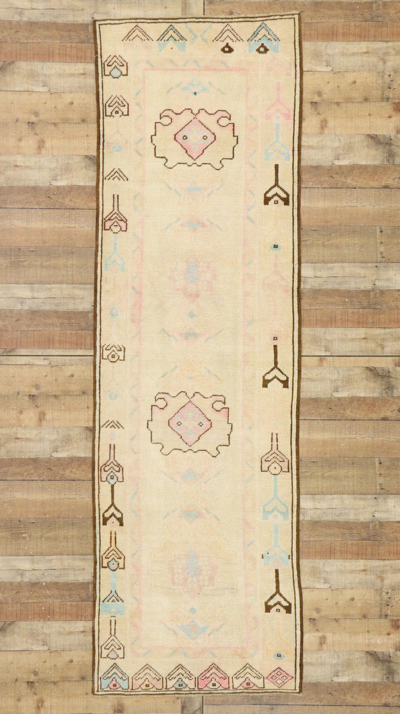 3 x 10 Vintage Turkish Oushak Runner 52927