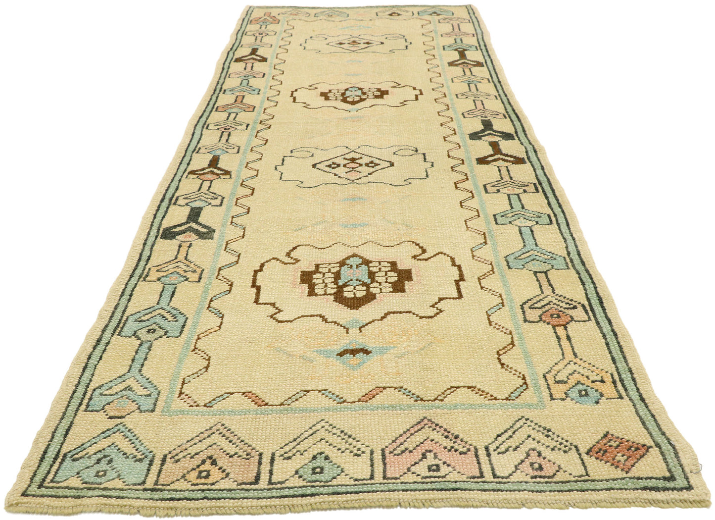 3 x 10 Vintage Turkish Oushak Rug 52930