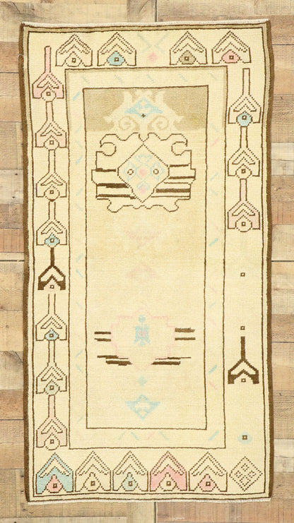 3 x 5 Vintage Turkish Oushak Rug 52931