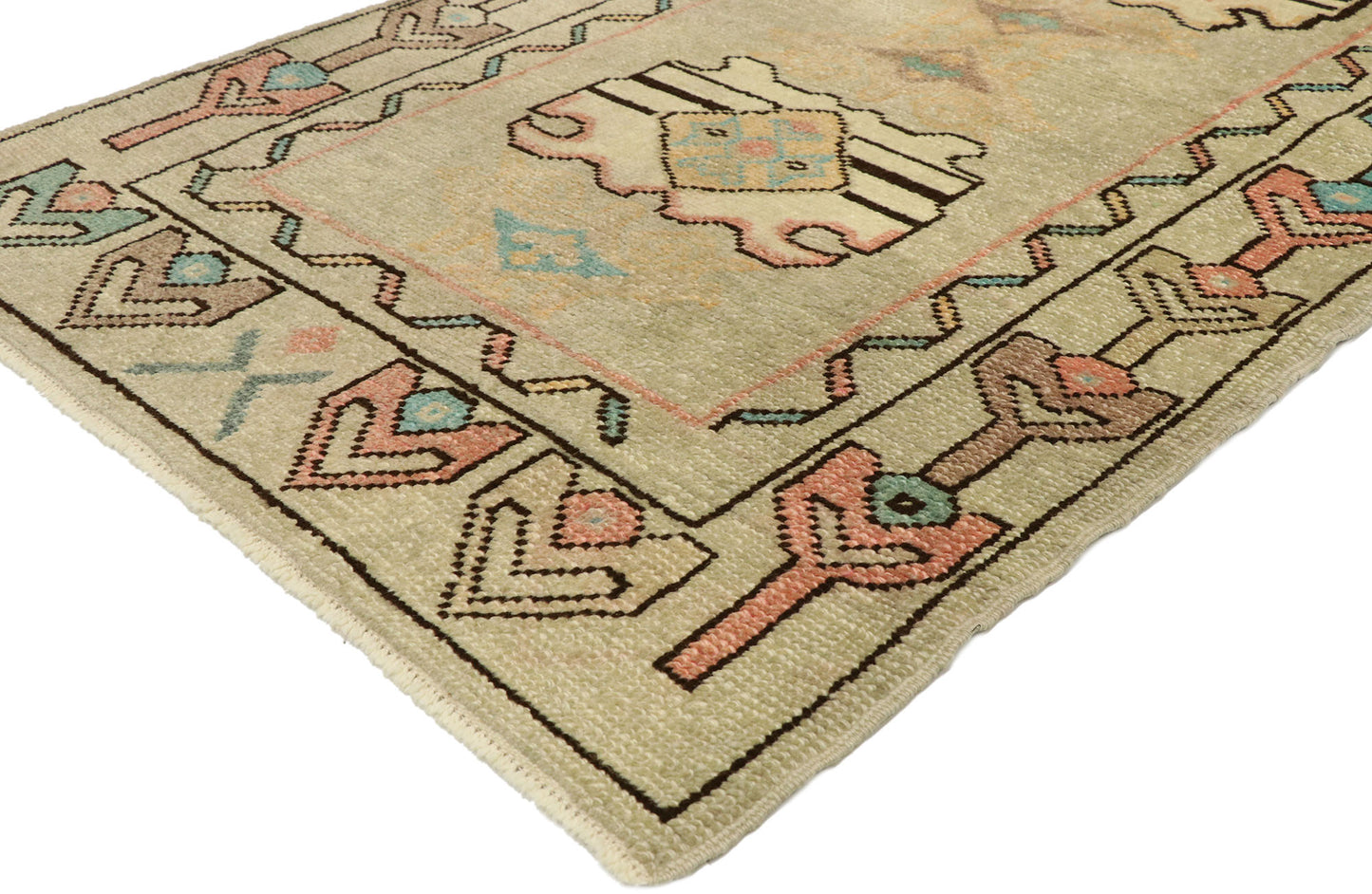3 x 6 Vintage Turkish Oushak Rug 52933