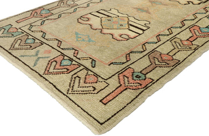 3 x 6 Vintage Turkish Oushak Rug 52933