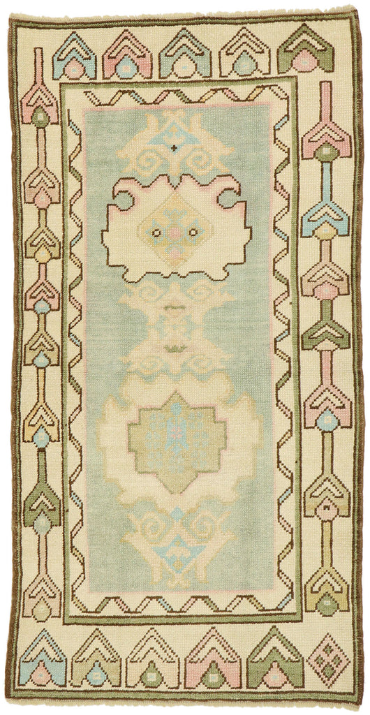 3 x 6 Vintage Turkish Oushak Rug 52934