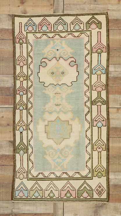 3 x 6 Vintage Turkish Oushak Rug 52934