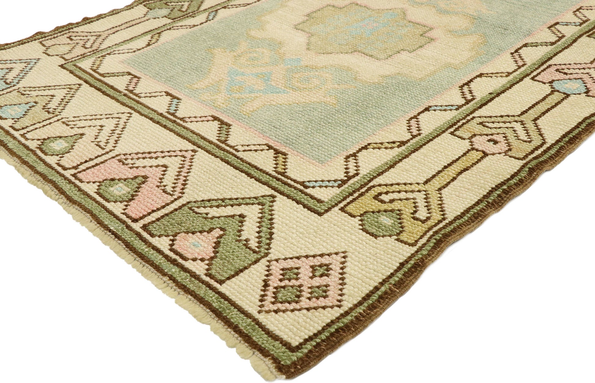 3 x 6 Vintage Turkish Oushak Rug 52934