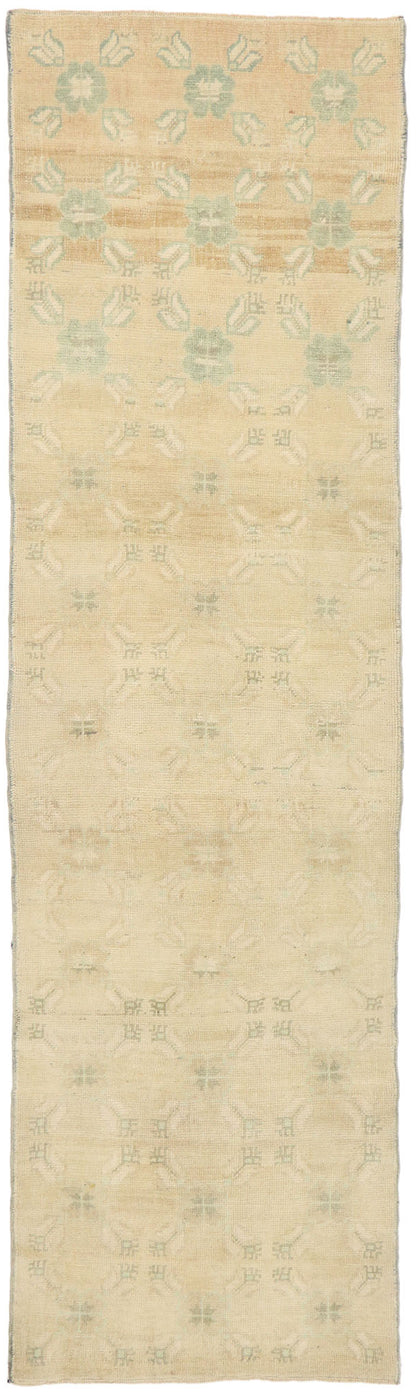 3 x 10 Vintage Turkish Oushak Runner 52935