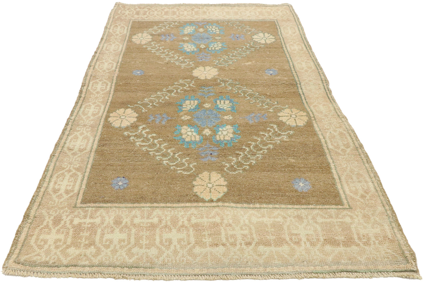 3 x 6 Vintage Turkish Oushak Rug 52937