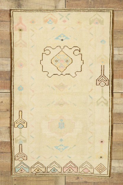 3 x 5 Vintage Turkish Oushak Rug 52938
