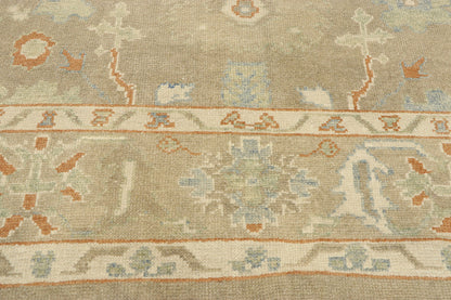 9 x 13 Earth-Tone Turkish Oushak Rug 52943