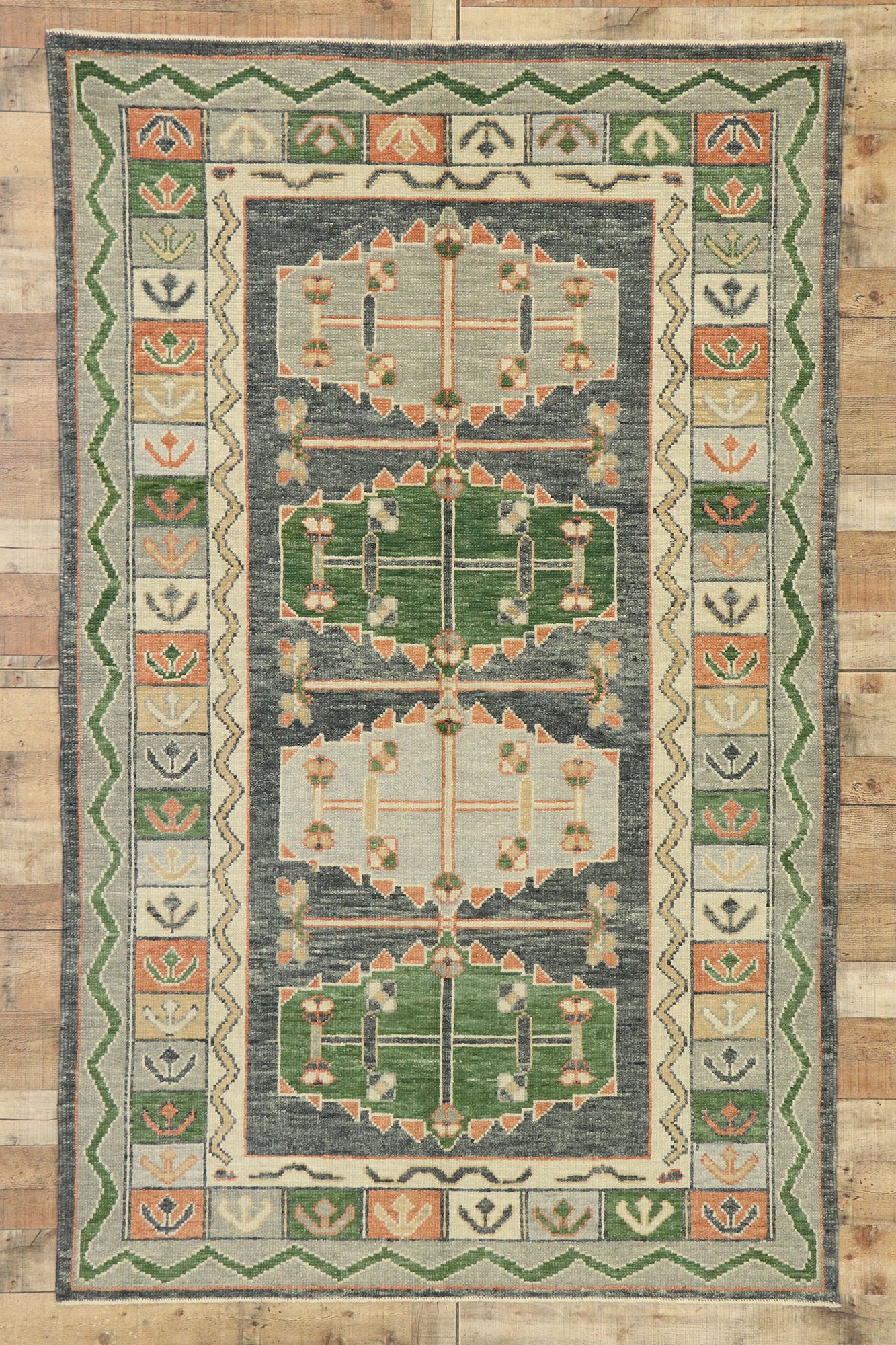 5 x 8 Contemporary Turkish Oushak Rug 52952