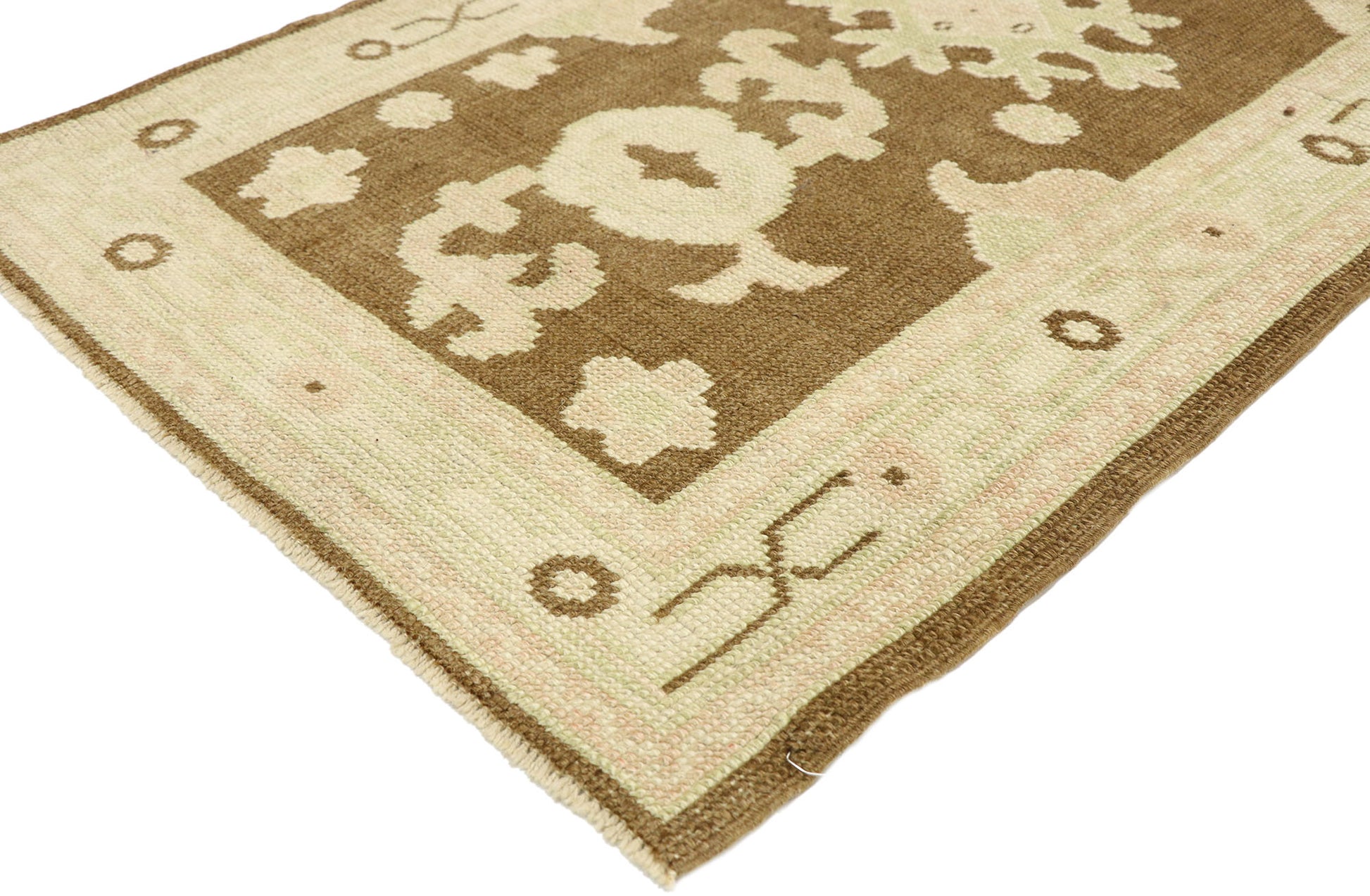 3 x 11 Earth-Tone Turkish Oushak Runner 52953