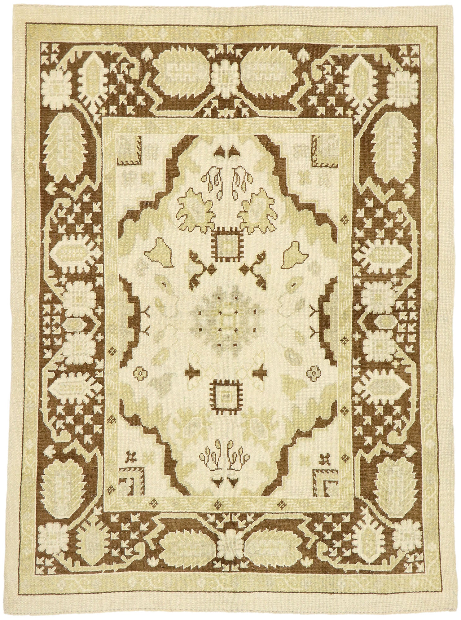 6 x 8 Contemporary Turkish Oushak Rug 52954