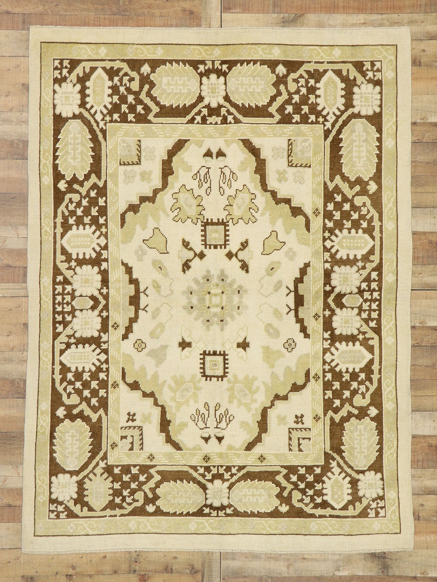 6 x 8 Contemporary Turkish Oushak Rug 52954