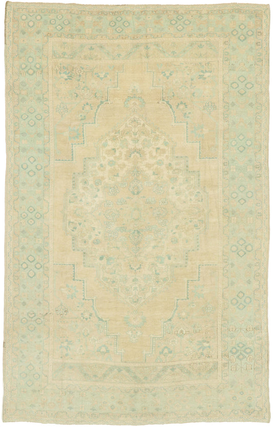 7 x 11 Vintage Turkish Oushak Rug 52955