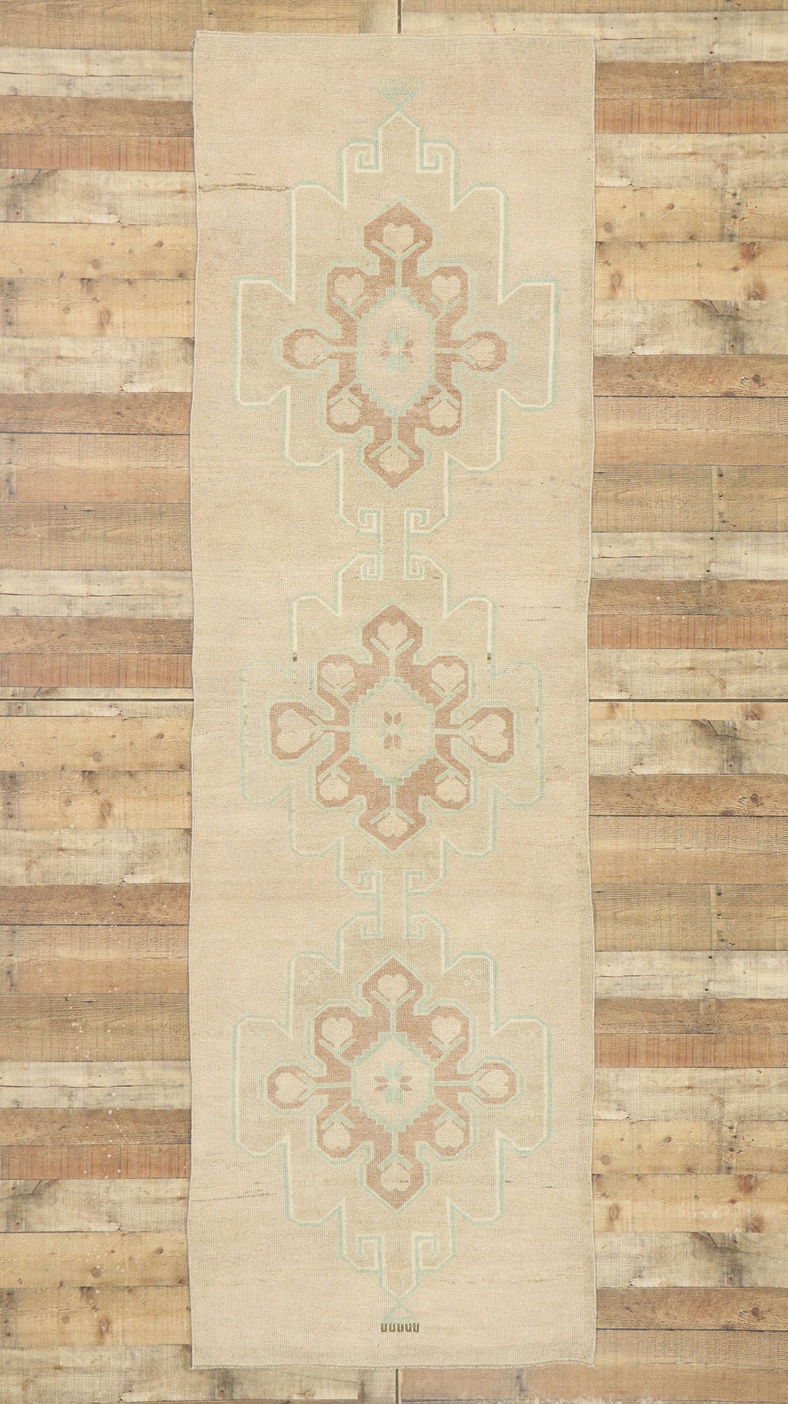 3 x 10 Vintage Turkish Oushak Rug 52963