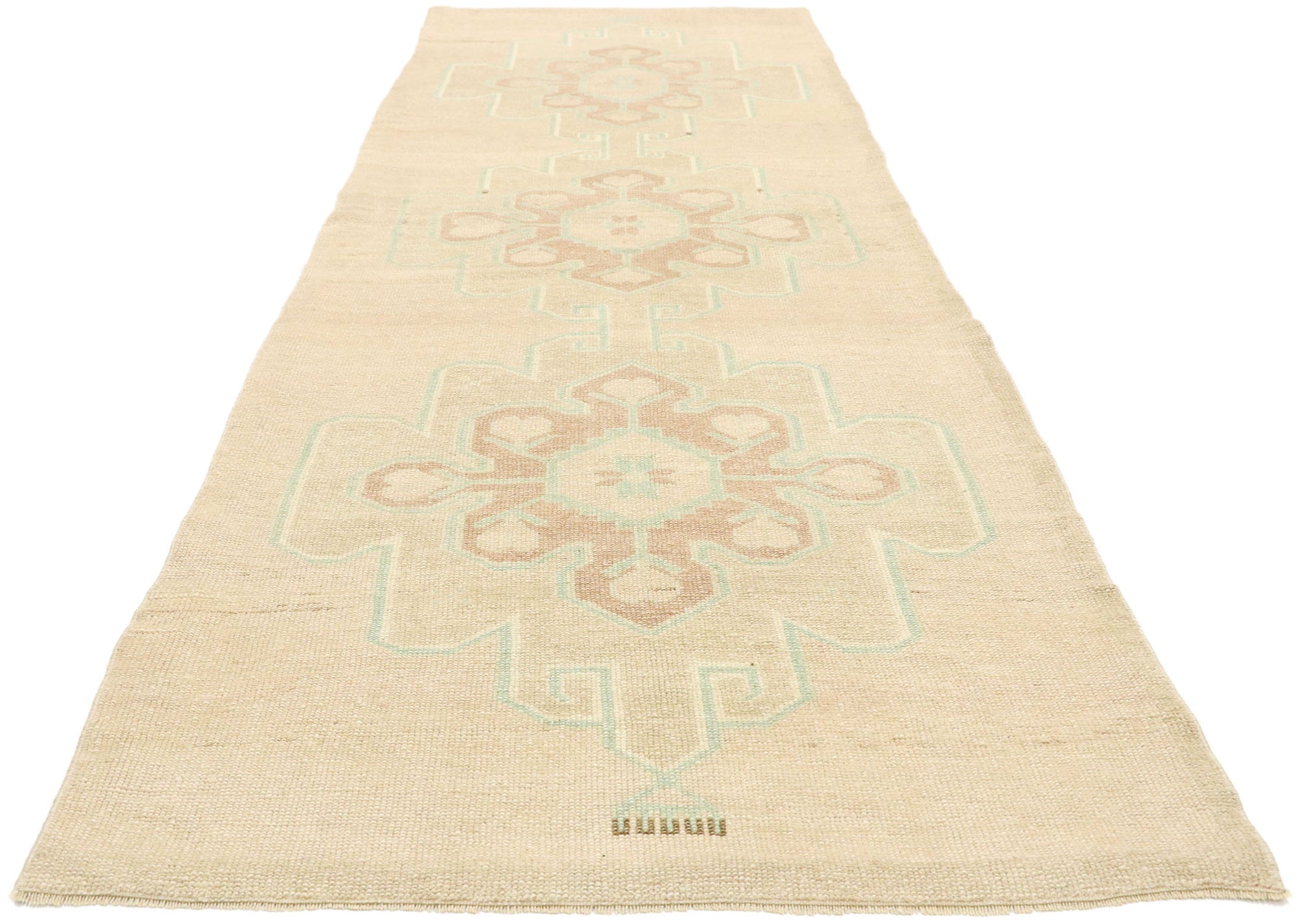 3 x 10 Vintage Turkish Oushak Rug 52963