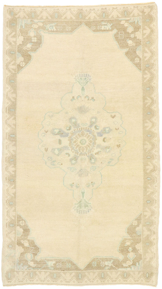 3 x 6 Vintage Turkish Oushak Rug 52964