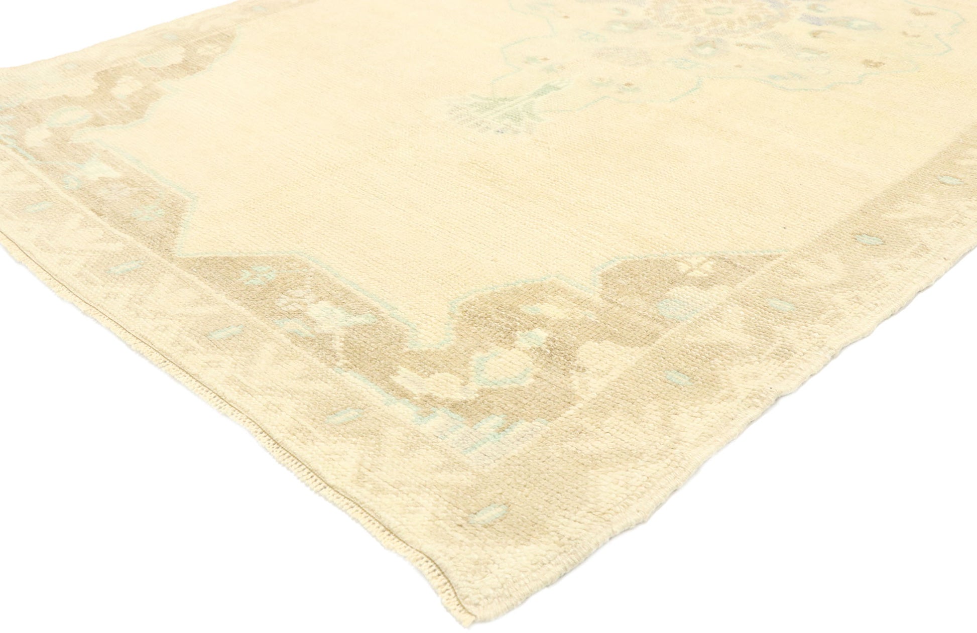3 x 6 Vintage Turkish Oushak Rug 52964