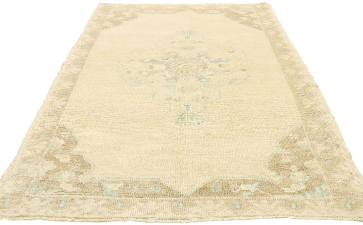 3 x 6 Vintage Turkish Oushak Rug 52964