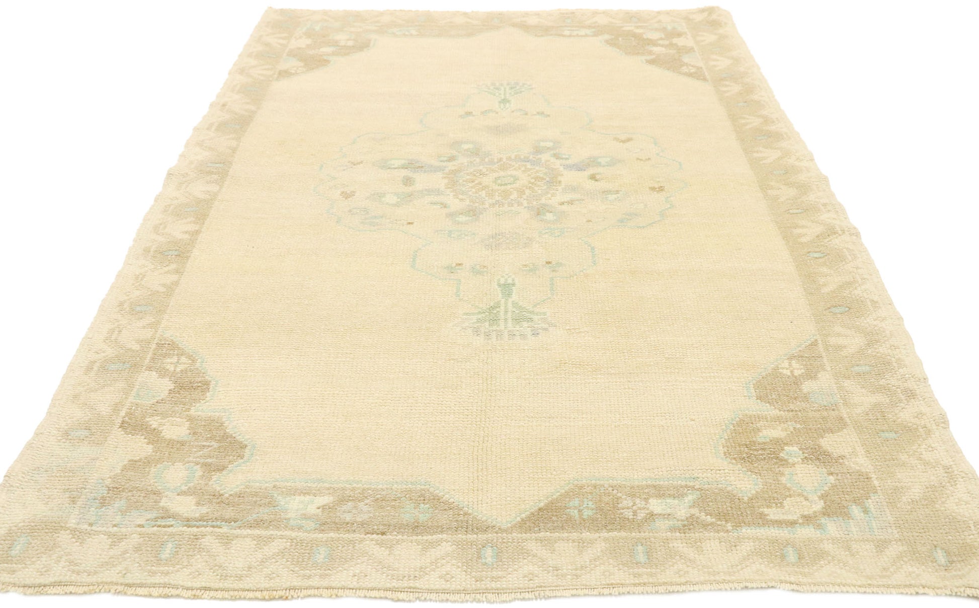 3 x 6 Vintage Turkish Oushak Rug 52964