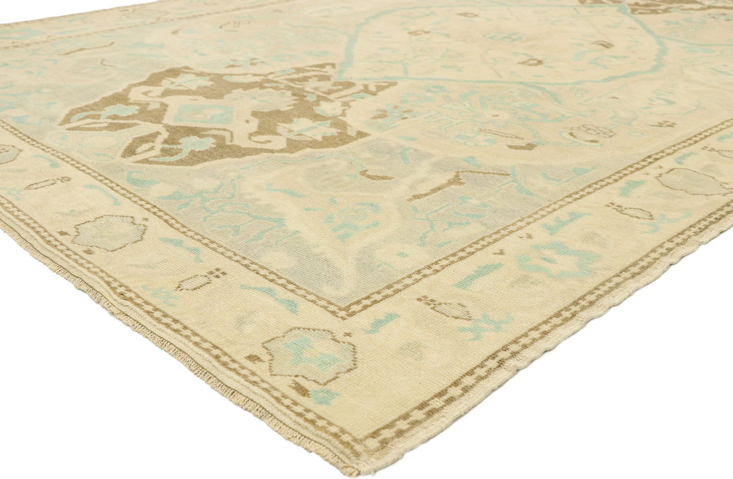 6 x 9 Vintage Turkish Oushak Rug 52965