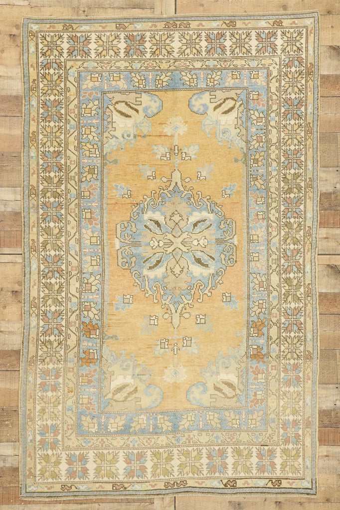 5 x 7 Vintage Turkish Oushak Rug 52966