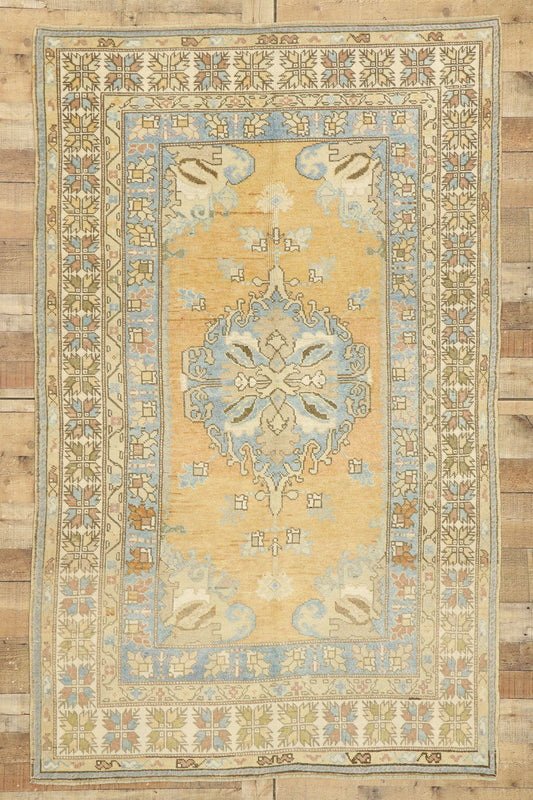 5 x 7 Vintage Turkish Oushak Rug 52966