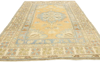 5 x 7 Vintage Turkish Oushak Rug 52966