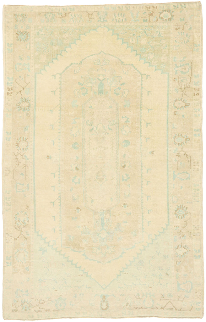 6 x 9 Vintage Turkish Oushak Rug 52967