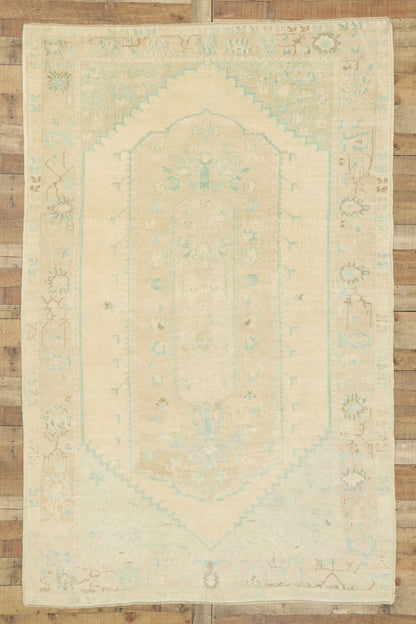 6 x 9 Vintage Turkish Oushak Rug 52967