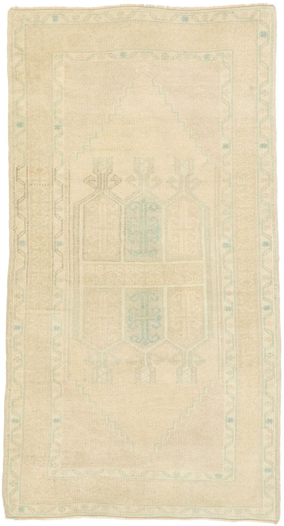 3 x 5 Vintage Turkish Oushak Prayer Rug 52968