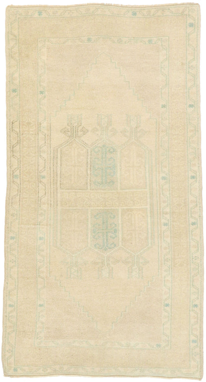 3 x 5 Vintage Turkish Oushak Prayer Rug 52968