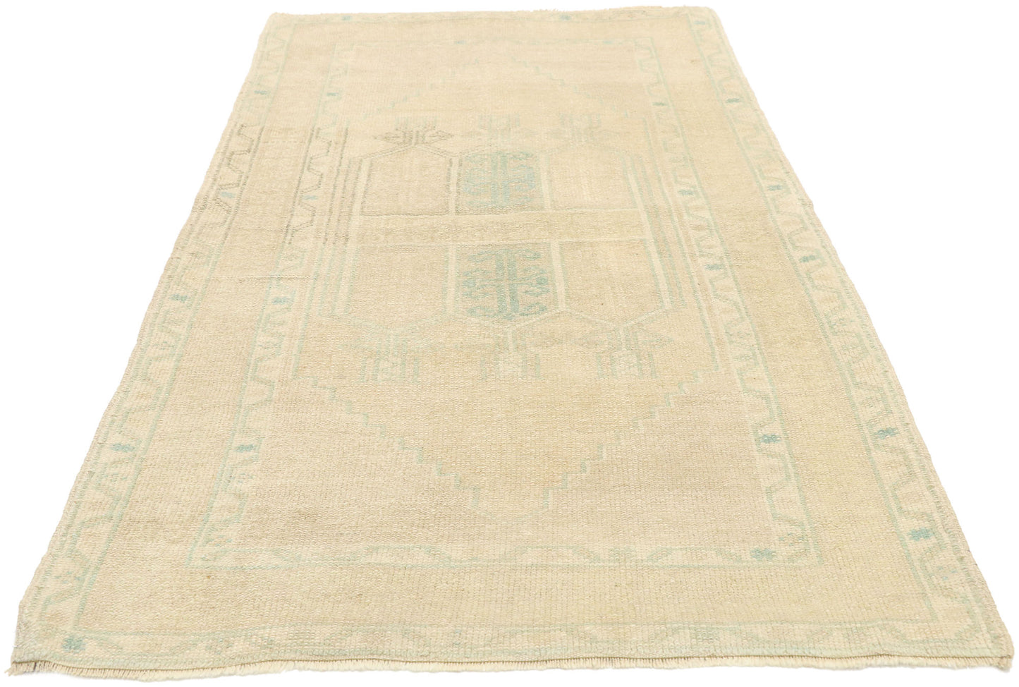 3 x 5 Vintage Turkish Oushak Prayer Rug 52968