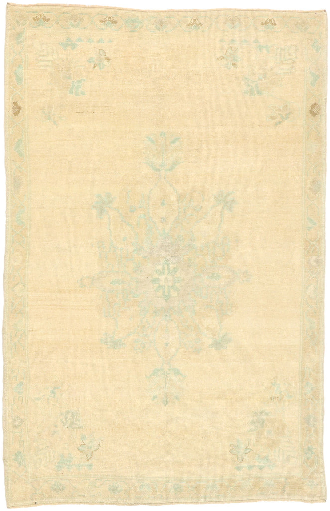 4 x 6 Vintage Turkish Oushak Rug 52969