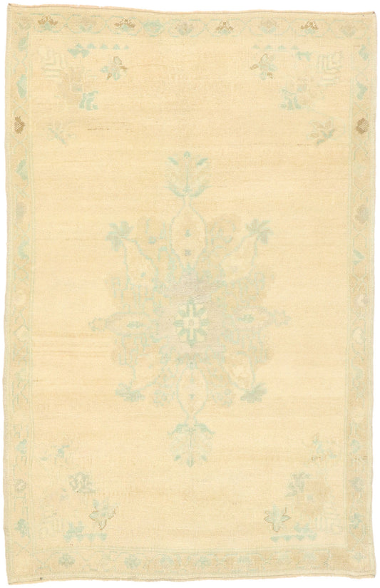 4 x 6 Vintage Turkish Oushak Rug 52969