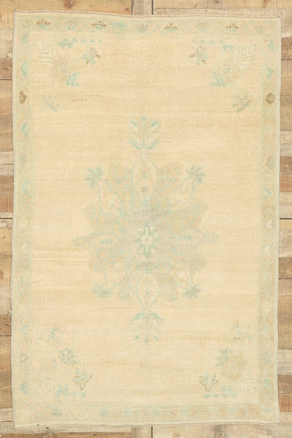 4 x 6 Vintage Turkish Oushak Rug 52969