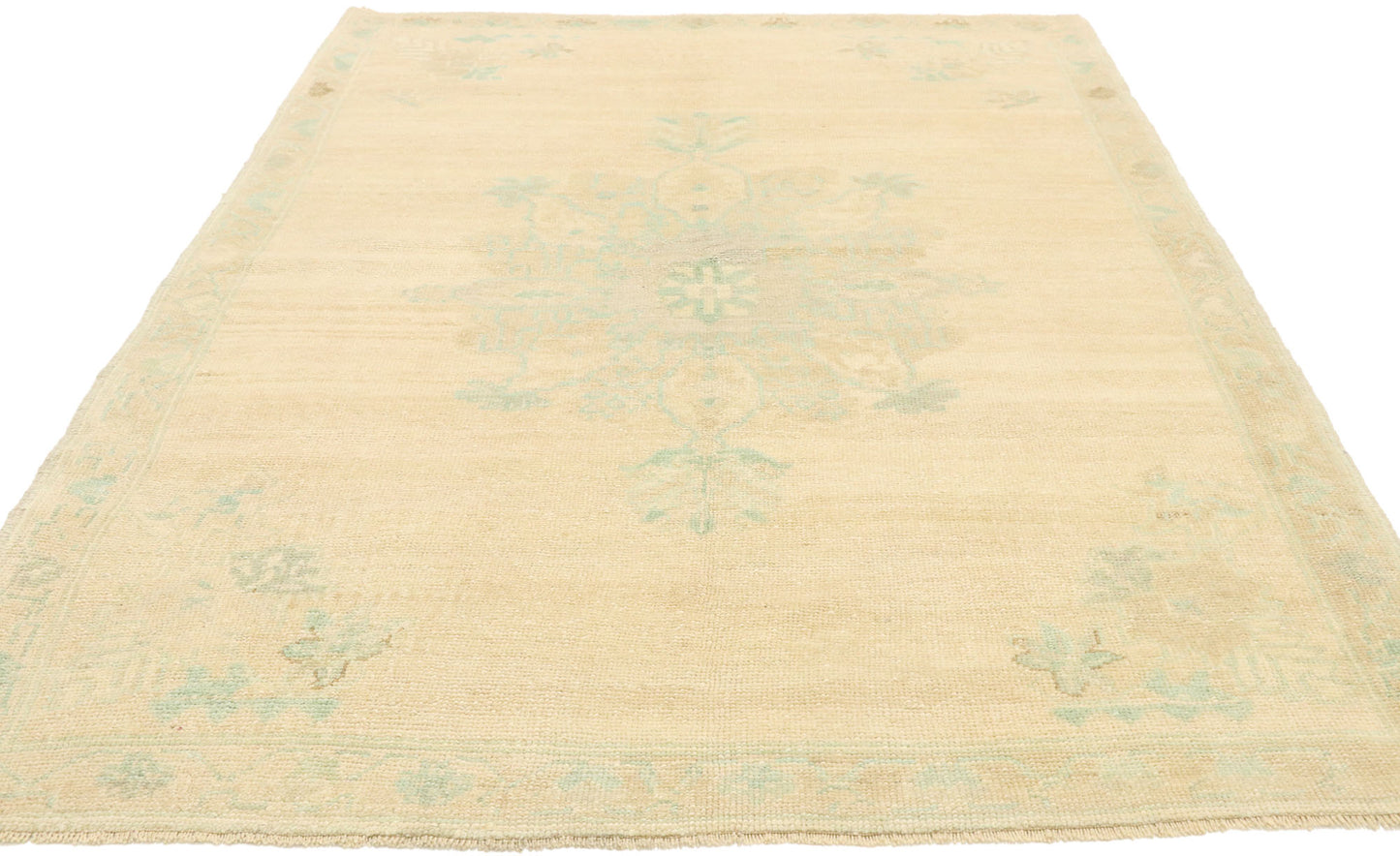 4 x 6 Vintage Turkish Oushak Rug 52969