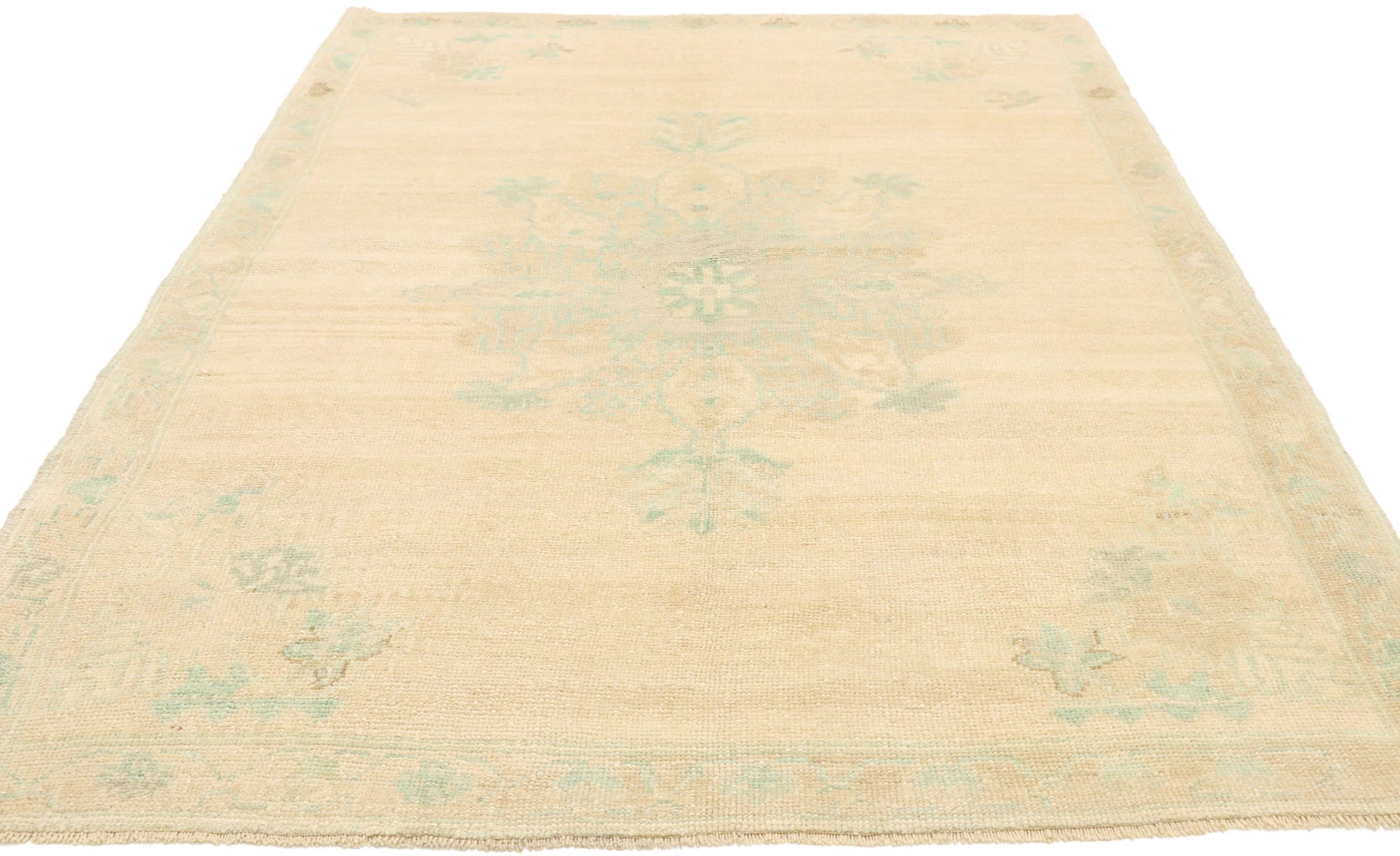 4 x 6 Vintage Turkish Oushak Rug 52969