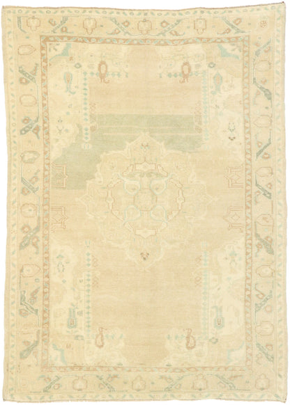4 x 6 Vintage Turkish Oushak Rug 52970