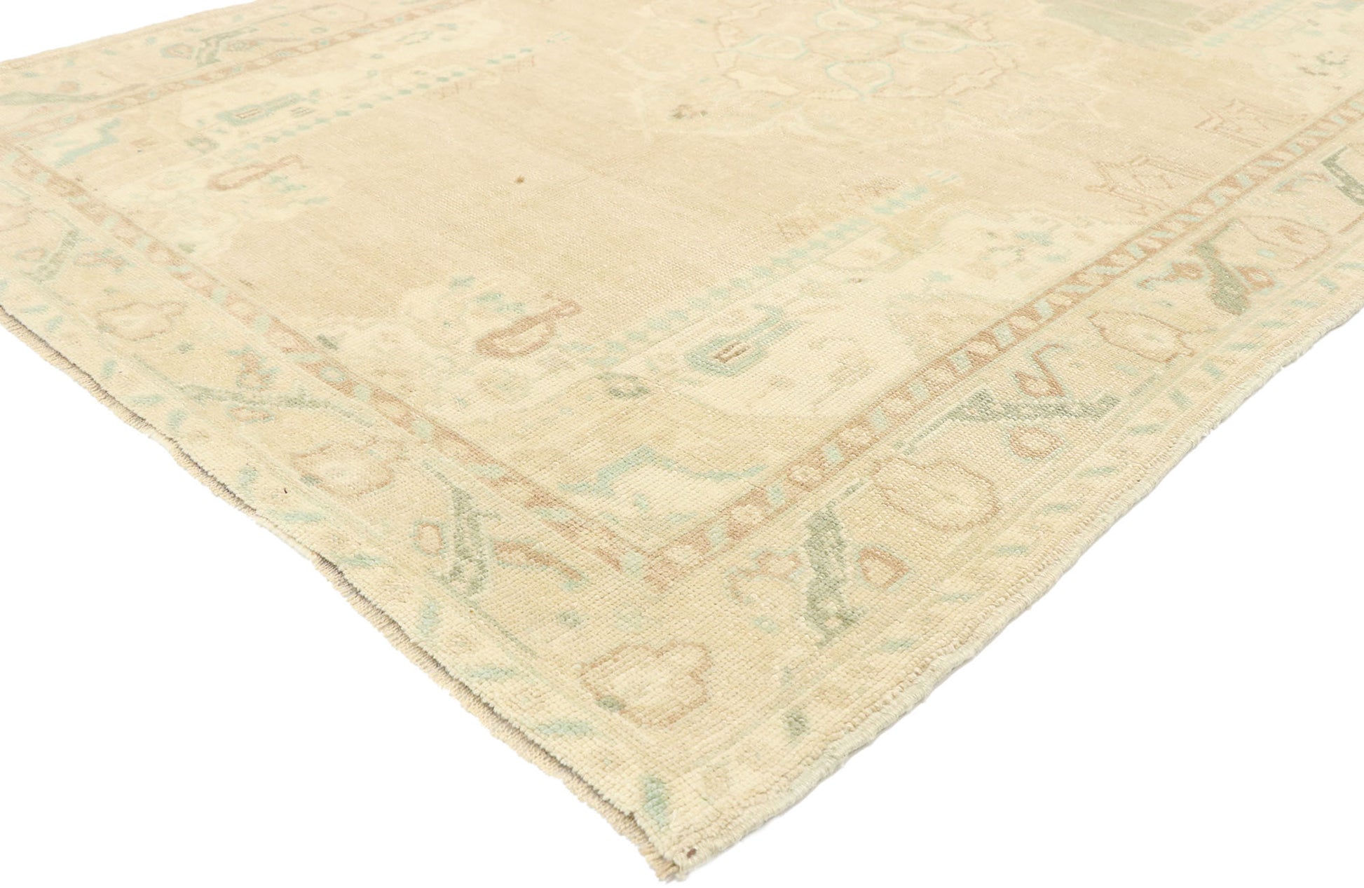 4 x 6 Vintage Turkish Oushak Rug 52970