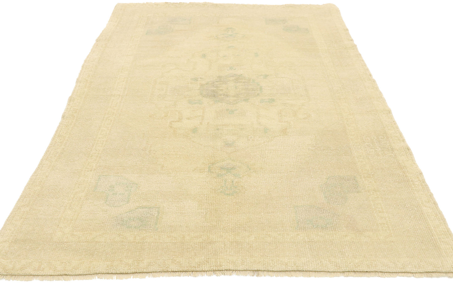 3 x 5 Vintage Turkish Oushak Rug 52971