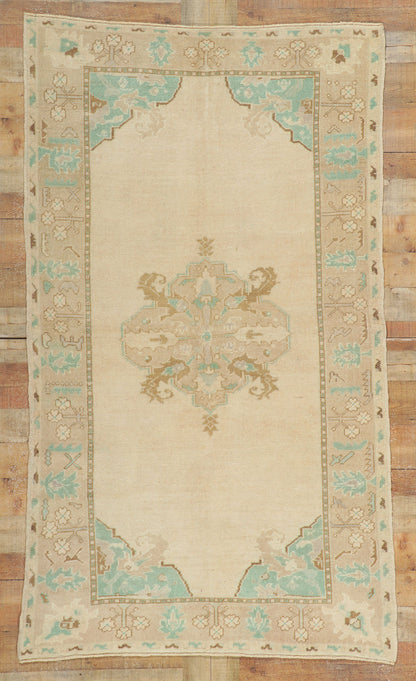 4 x 8 Vintage Turkish Oushak Rug 52972