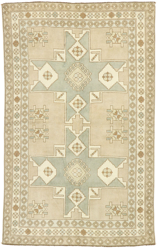 5 x 8 Vintage Turkish Oushak Rug 52975