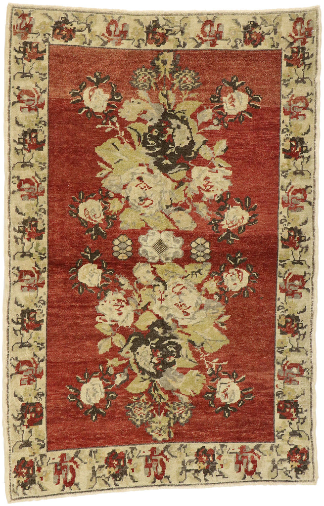 3 x 5 Vintage Turkish Oushak Rug 52978