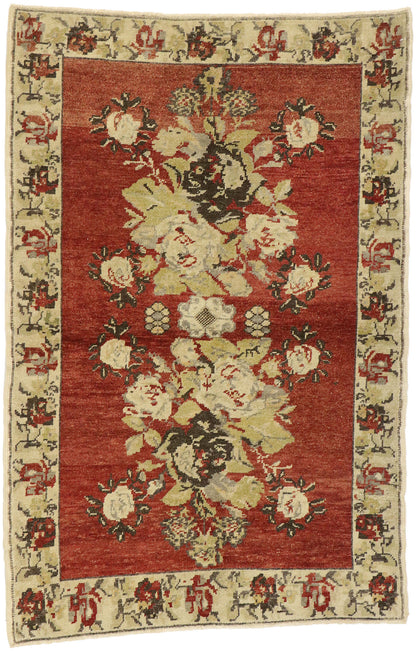 3 x 5 Vintage Turkish Oushak Rug 52978