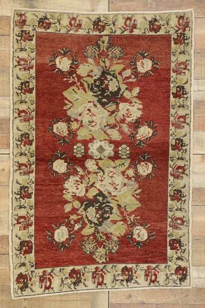 3 x 5 Vintage Turkish Oushak Rug 52978