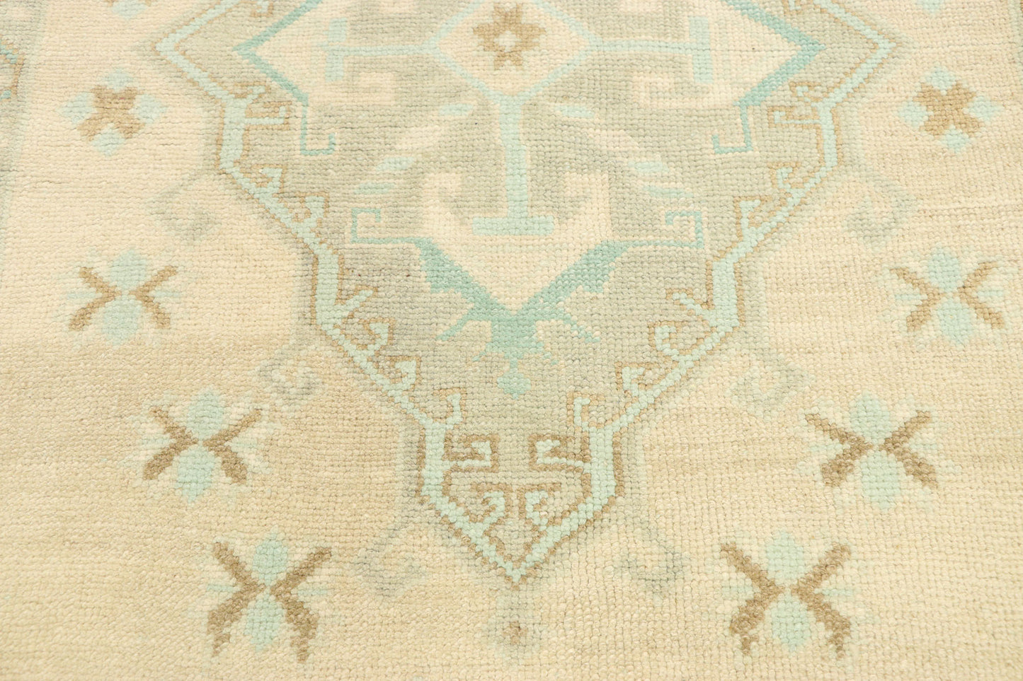 3 x 7 Vintage Turkish Oushak Rug 52981