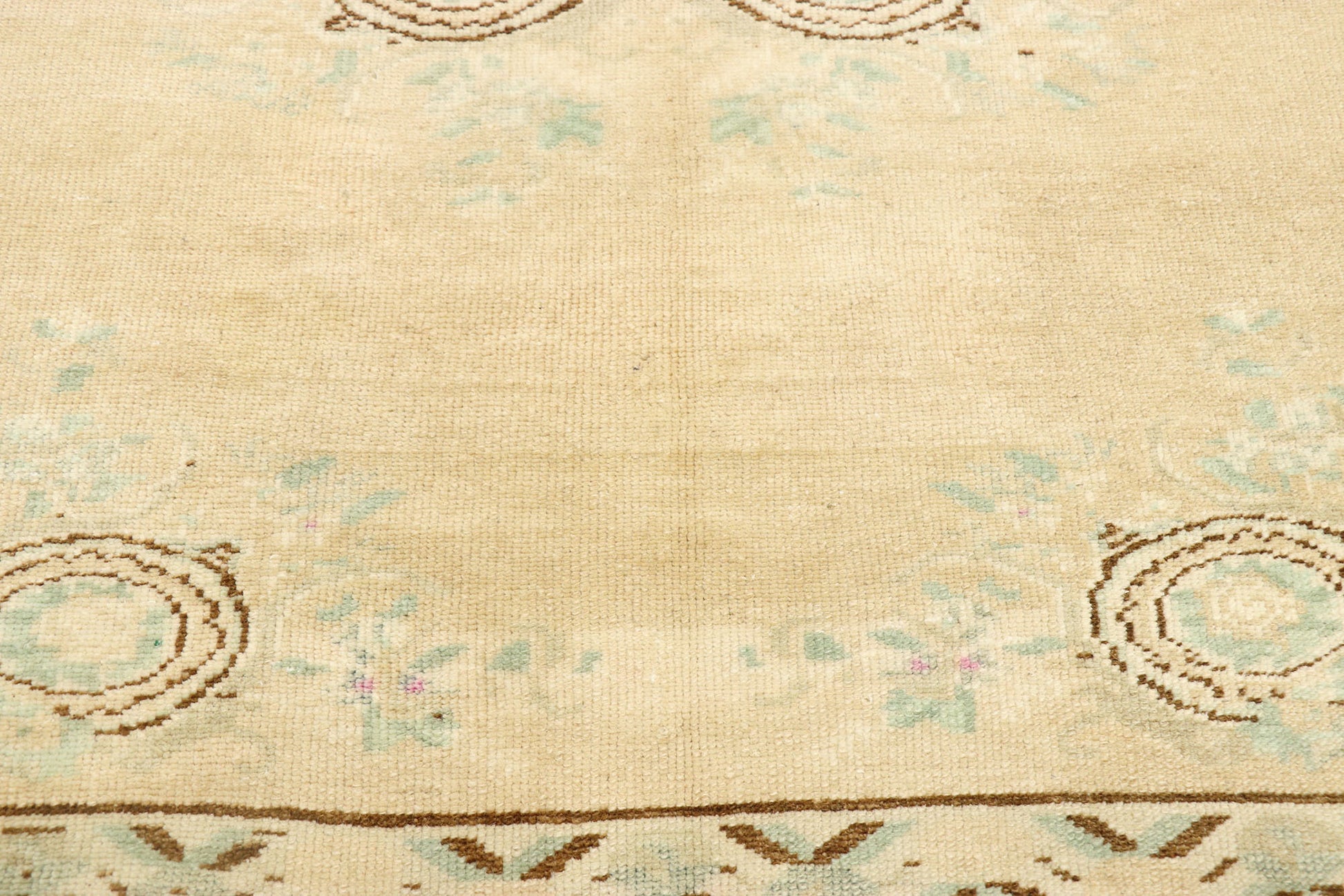 4 x 6 Vintage Turkish Oushak Rug 52984