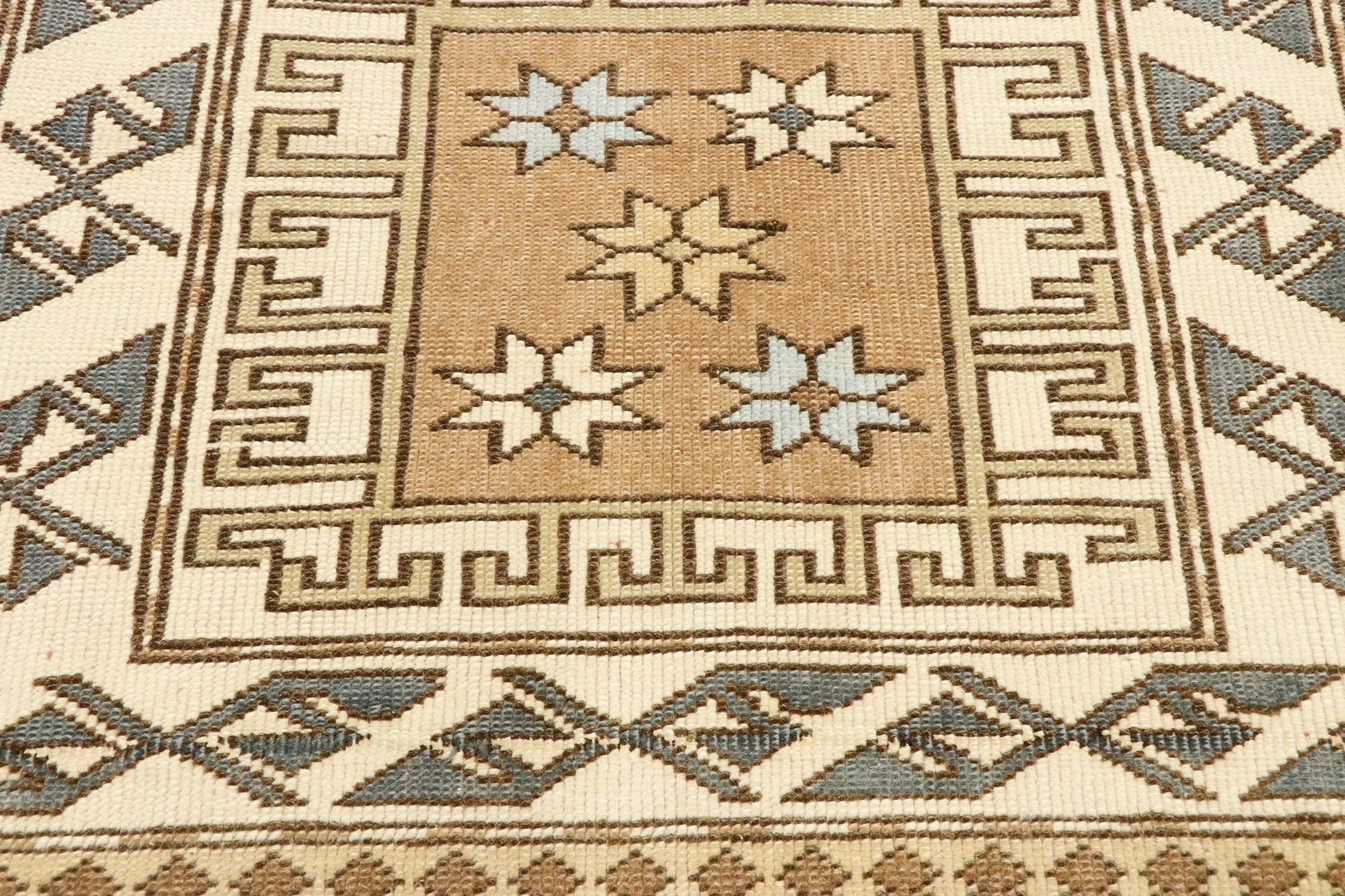 3 x 3 Vintage Turkish Oushak Rug 52985